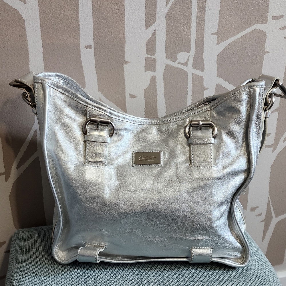 Etienne: (collection privee) Silver Leather Bag